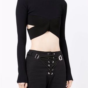 Dion Lee X Cropped Skinny ripped crop top NWT